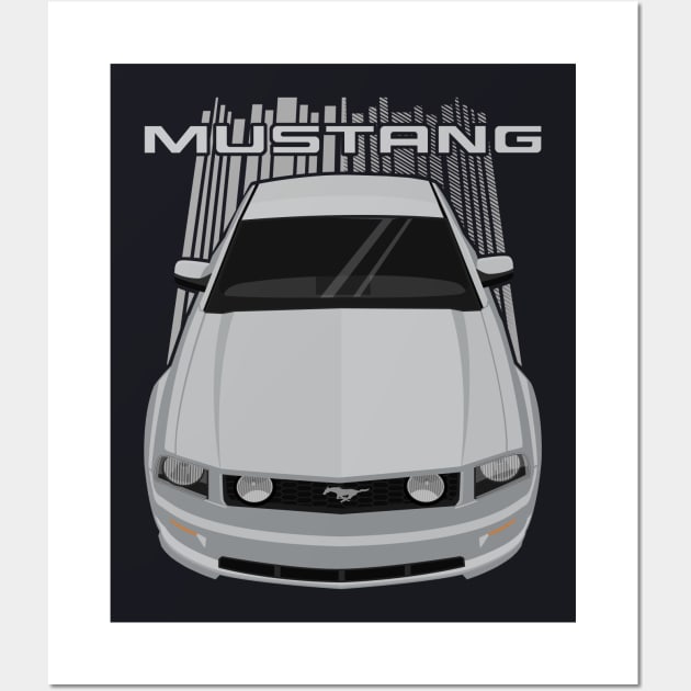 Mustang GT 2005-2009 - Silver Wall Art by V8social